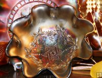 Carnival Glass Bowl - Star of David Carnival Glass Bowl - Star of David