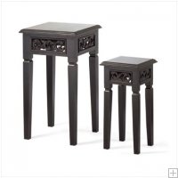 Distressed Black Nesting Tables Distressed Black Nesting Tables