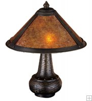 14" Van Erp Amber Mica Lamp 14" Van Erp Amber Mica Lamp